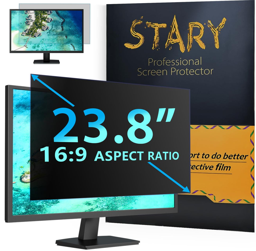 STARY 23,8 Zoll Blickschutzfolie für 16:9 Blendfrei Blaulichtfilter Monitor | 23,8" Privacy Screen S