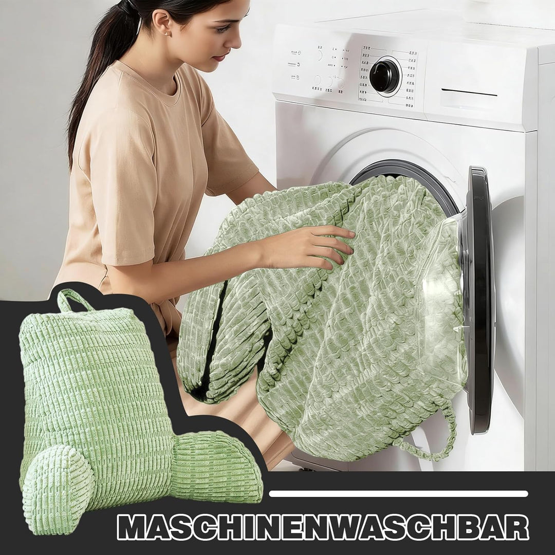 Lesekissen für Bett Und Sofa,Rückenstützkissen Lesekissen mit Armlehne, Erwachsenensofa mit Rückenle