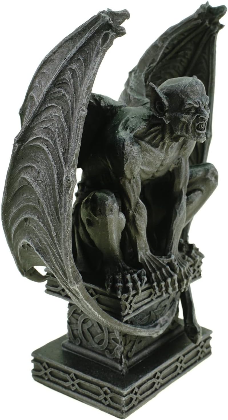 Vogler Midnight Demon mit Schwingen auf Sockel Dämon Gargoyle 19 cm Figur