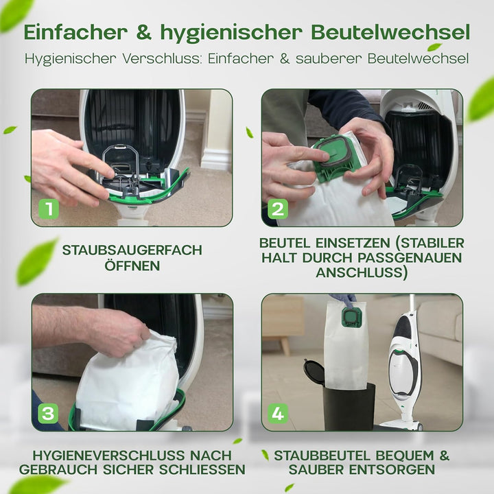 12 Staubsaugerbeutel passend für Vorwerk Staubbeutel FP140, FP150, Kobold VK 140, VK 150, mehrlagige