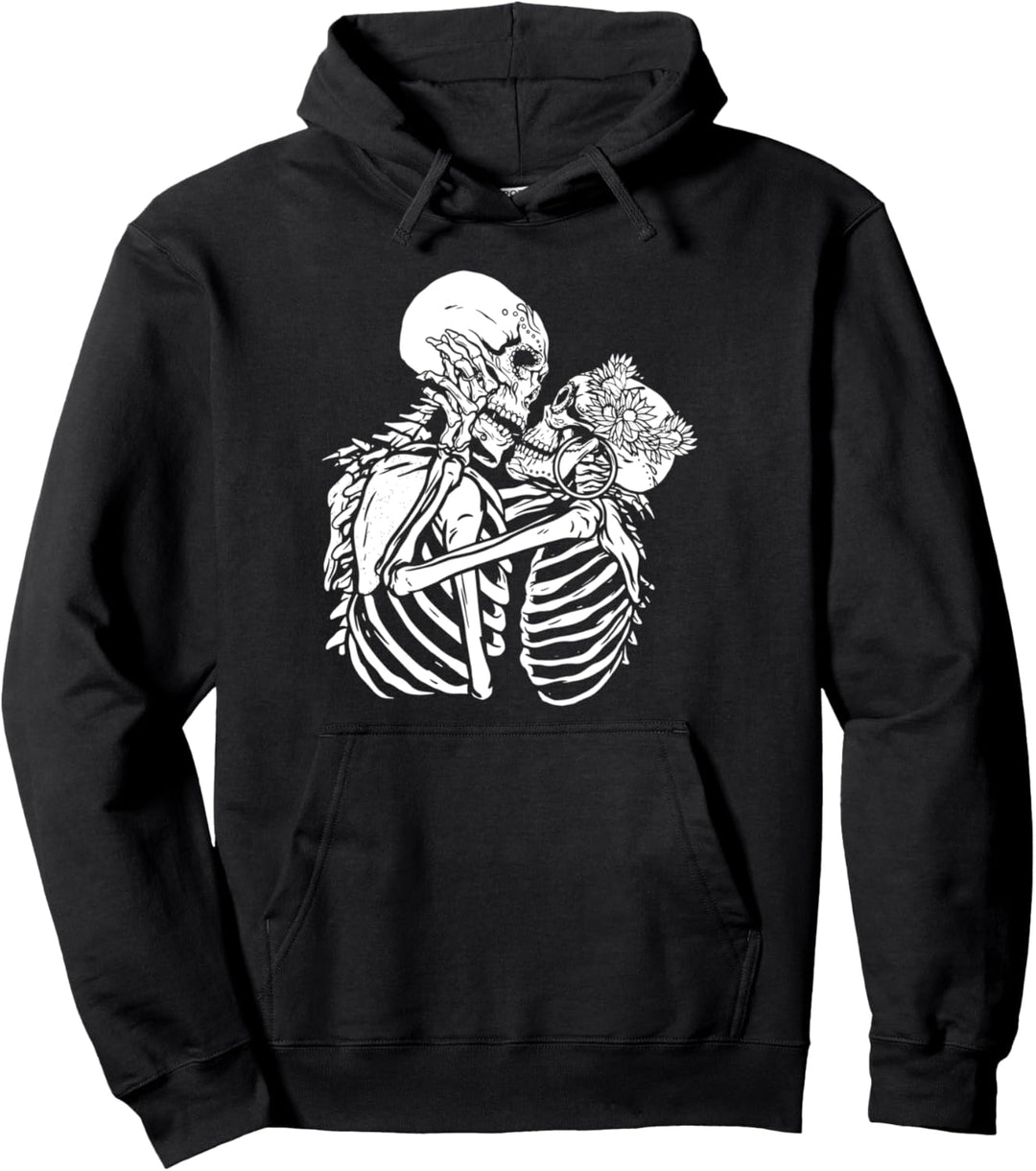 Skeletons Lovers Goth Gothic Occult Soft Grunge Skeleton Pullover Hoodie