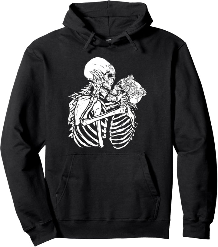 Skeletons Lovers Goth Gothic Occult Soft Grunge Skeleton Pullover Hoodie