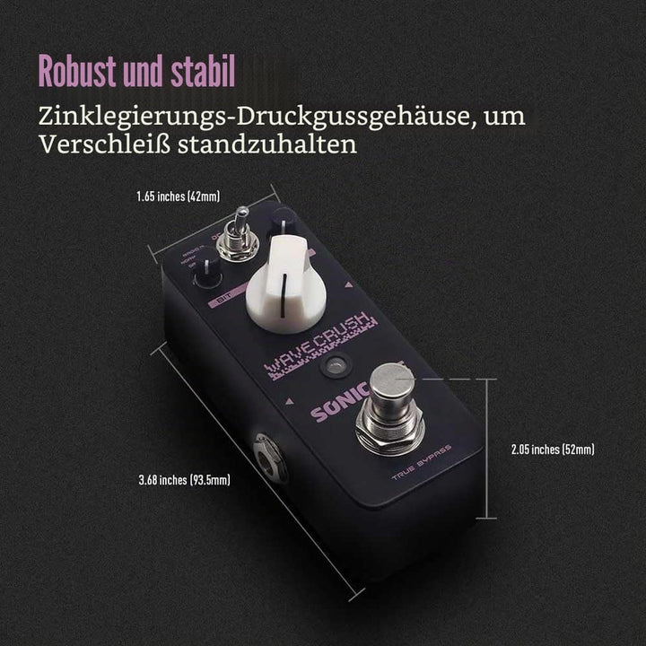 SONICAKE Bitcrusher Pedal Bitcrush Digital Sampling Rate Sample Reducer Gitarre Effektpedal Synth Sy