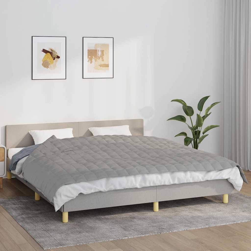 Gewichtsdecke Grau 155x220 cm 7 kg Stoff, Bequemer Stoff, Gleichmässige Gewichtsverteilung, Praktisc