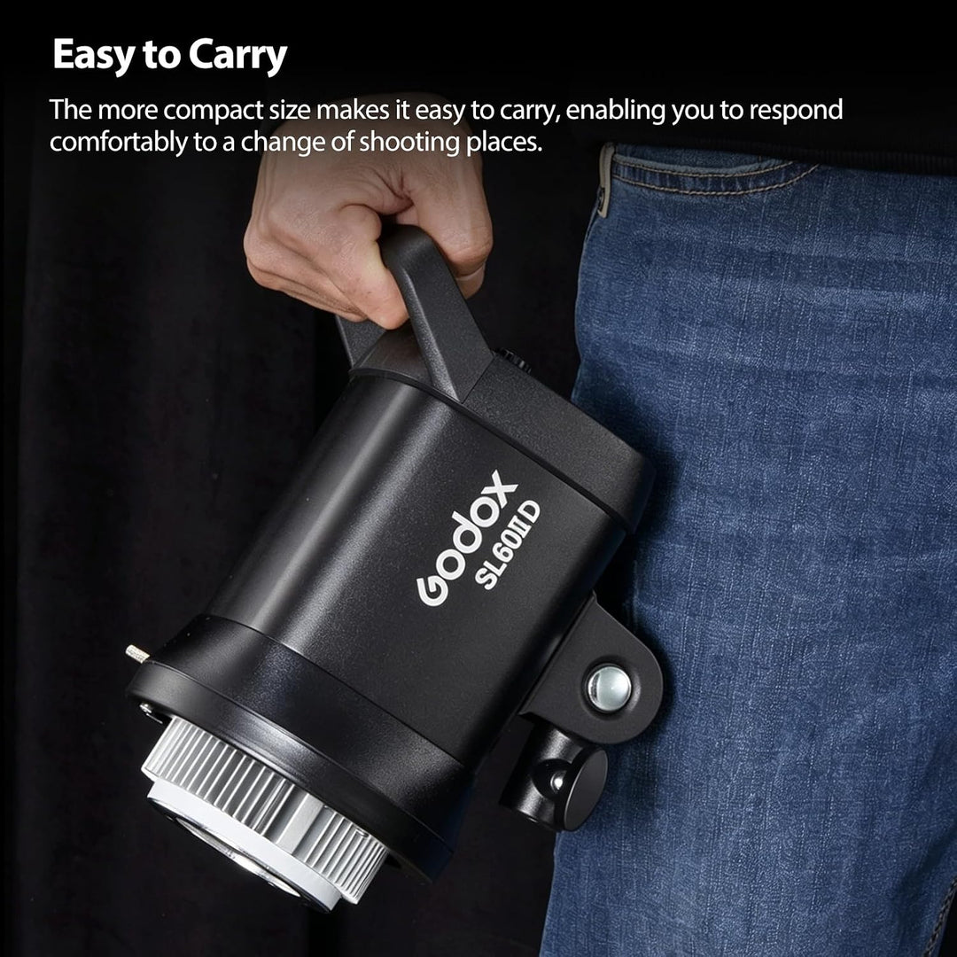 Godox SL60II-Bi LED Video Light 2800K-6500K Bi-Color Continuous Light with APP&Remote Control + PS60