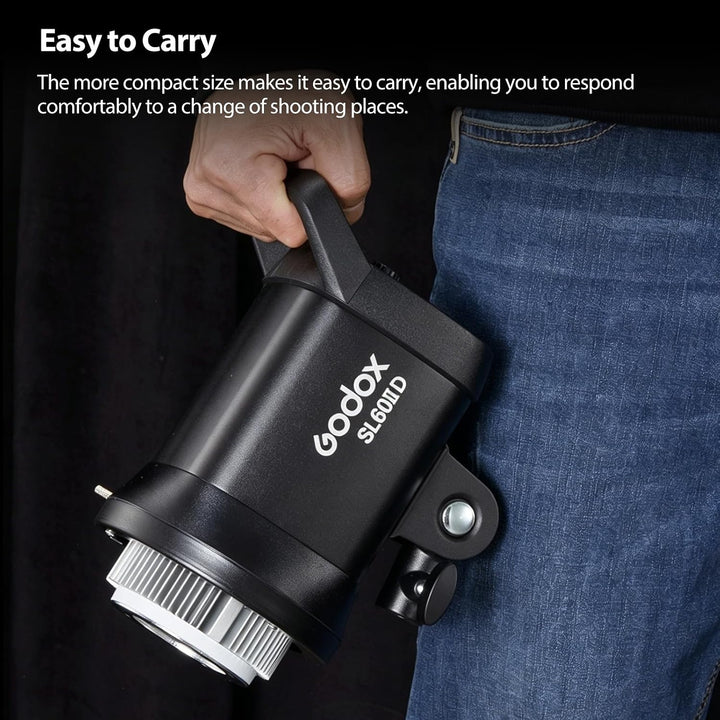 Godox SL60II-Bi LED Video Light 2800K-6500K Bi-Color Continuous Light with APP&Remote Control + PS60