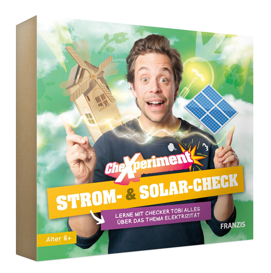 FRANZIS 67268 - CheXperiment Strom- und Solarcheck: Lerne mit Checker Tobi alles über Elektrizität!