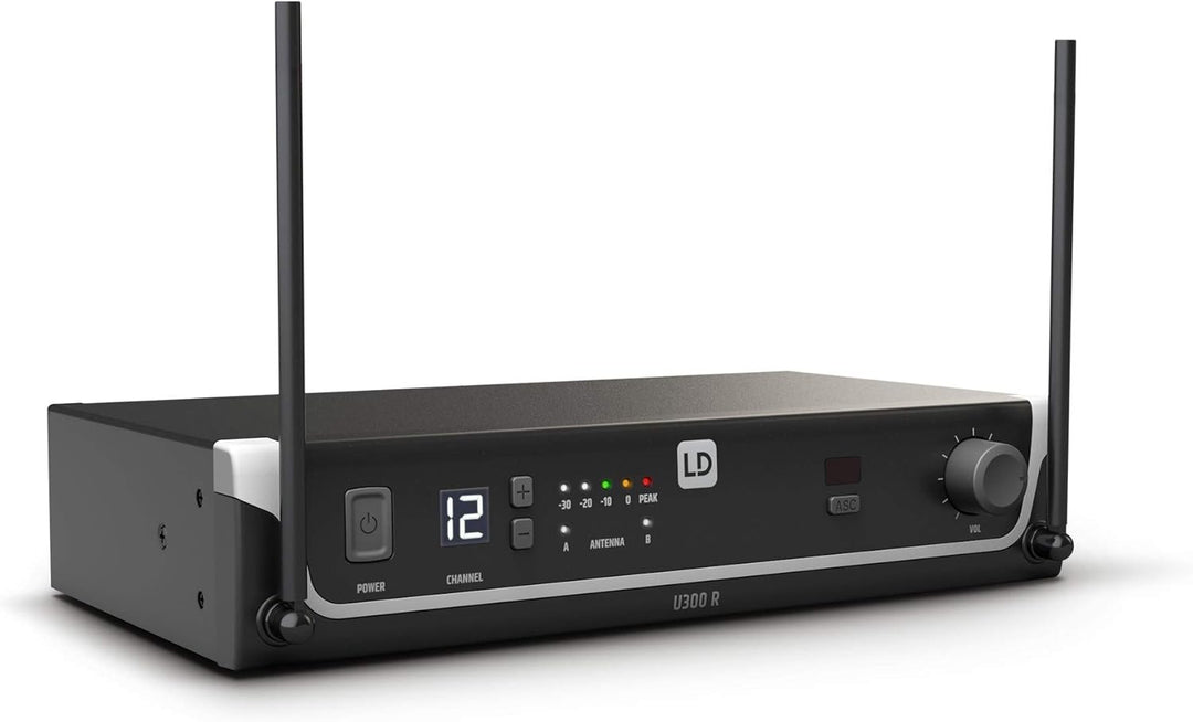 LD Systems U305 HHD - Funksystem mit Sender/Empfänger und dynamischem Handmikrofon, 584-608 MHz, sch