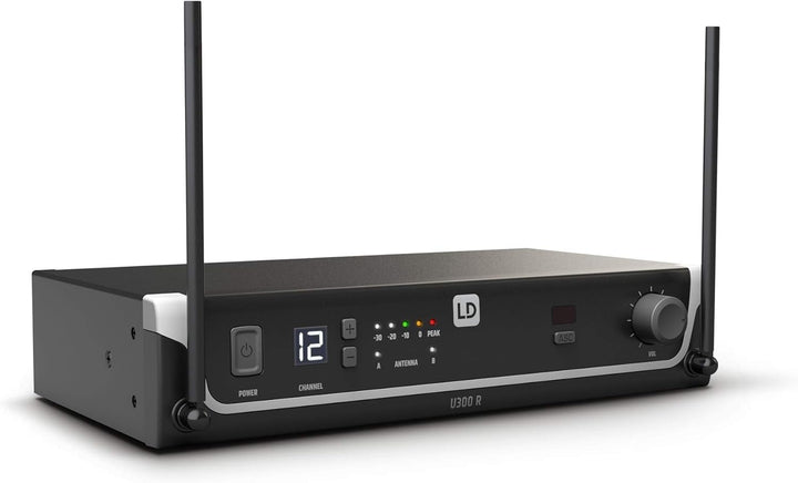 LD Systems U305 HHD - Funksystem mit Sender/Empfänger und dynamischem Handmikrofon, 584-608 MHz, sch
