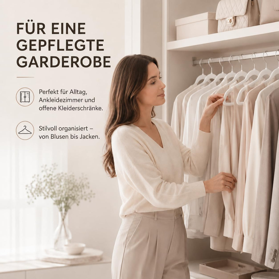 HOUSE DAY Kleiderbügel Samt 40 Stück, rutschfeste Schmale Bügel als Kleiderbügel Platzsparend design