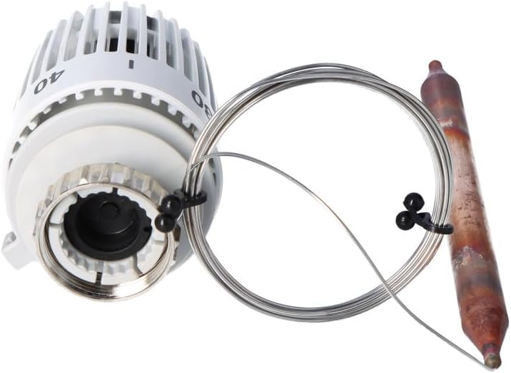 Heimeier Thermostat-Kopf mit Wärmeleitsockel und Spiralfeder, 20 -50 Grad 2m 6402-00.500