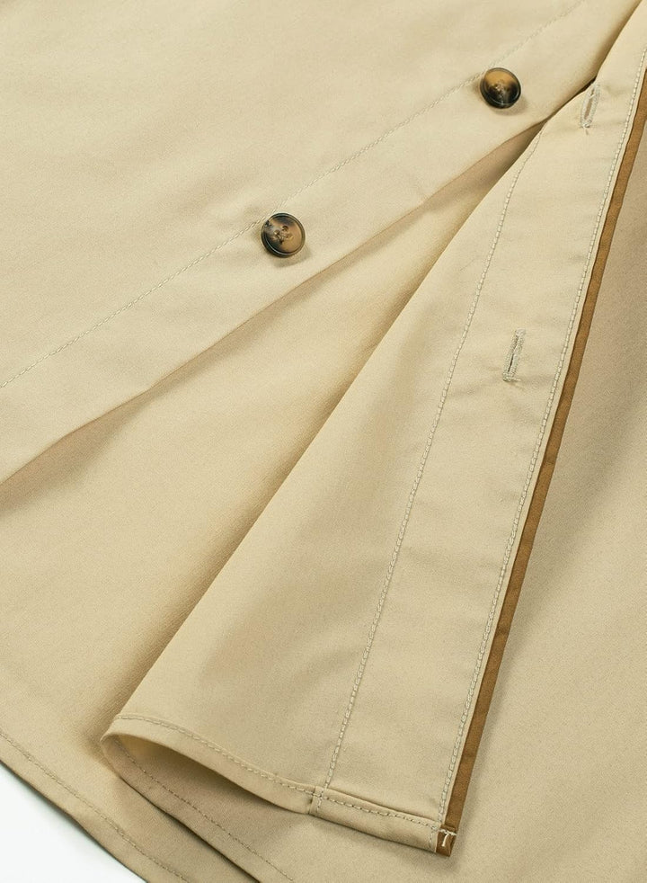 Herren Langarm Business Freizeithemd - Formelle Baumwolle Dehnbar Klassisch Casual Western Kent-Krag