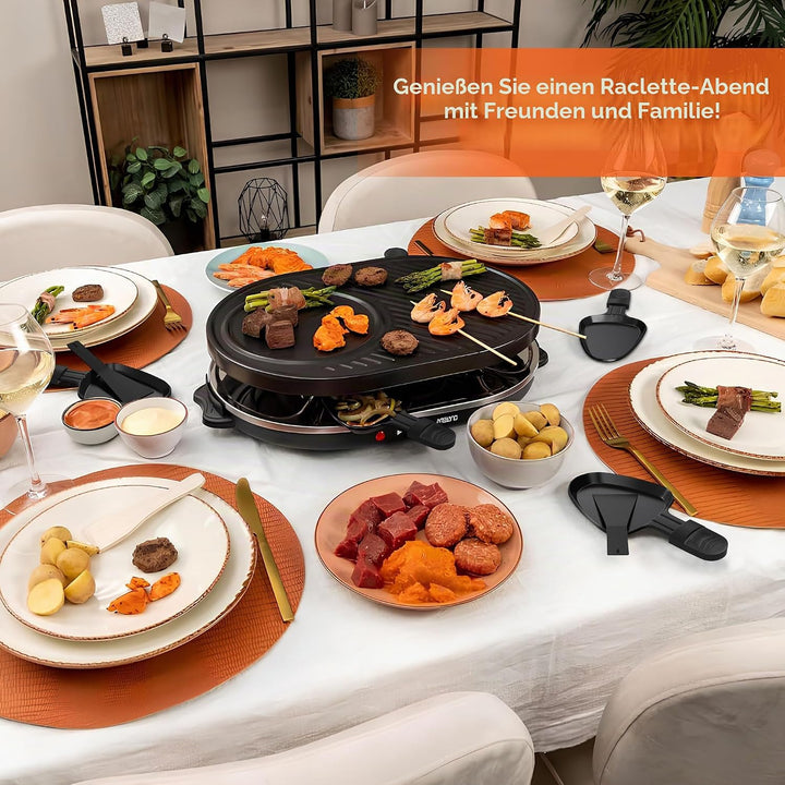 Raclette Pfännchen, 8 Stück Mini Pfännchen Ersatz für Raclette, Antihaftbeschichtet Grill Pfännchen