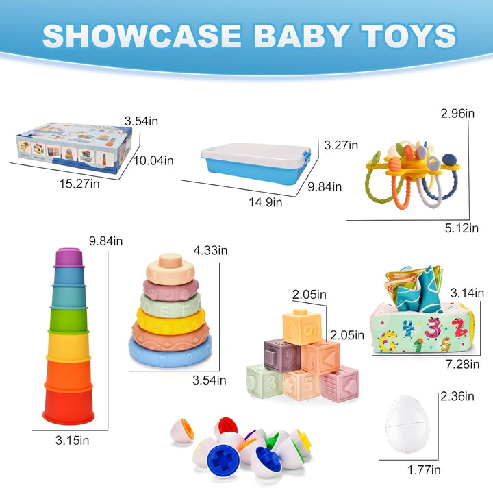 Montessori Baby Spielzeug für Monate,6 in 1 Motorikspielzeug ab Monate,Entwicklung der Sensorisches