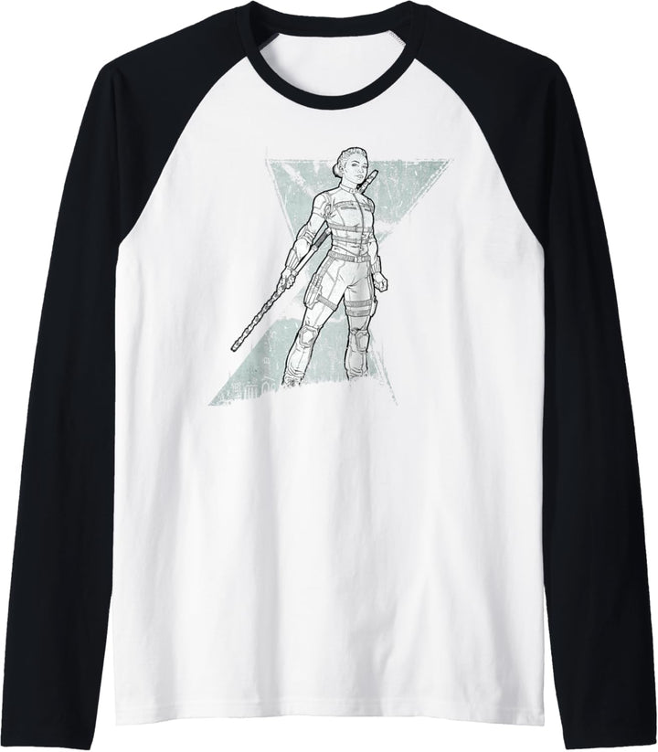 Marvel Black Widow Yelena Logo Raglan