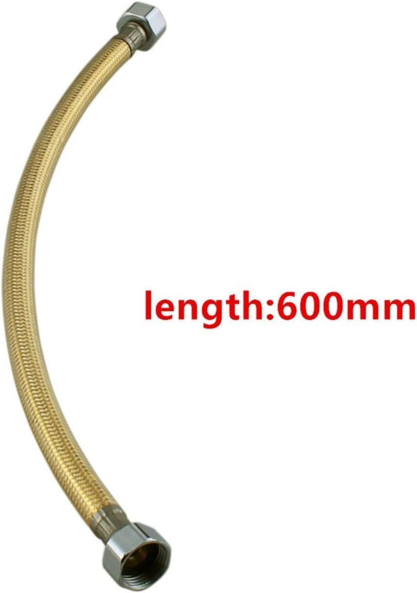 ZZSRJ Goldener Wasserhahn-Sanitärschlauch 400/500 / 600 mm Eckventil-Anschluss Edelstahl-Gold-Toilet