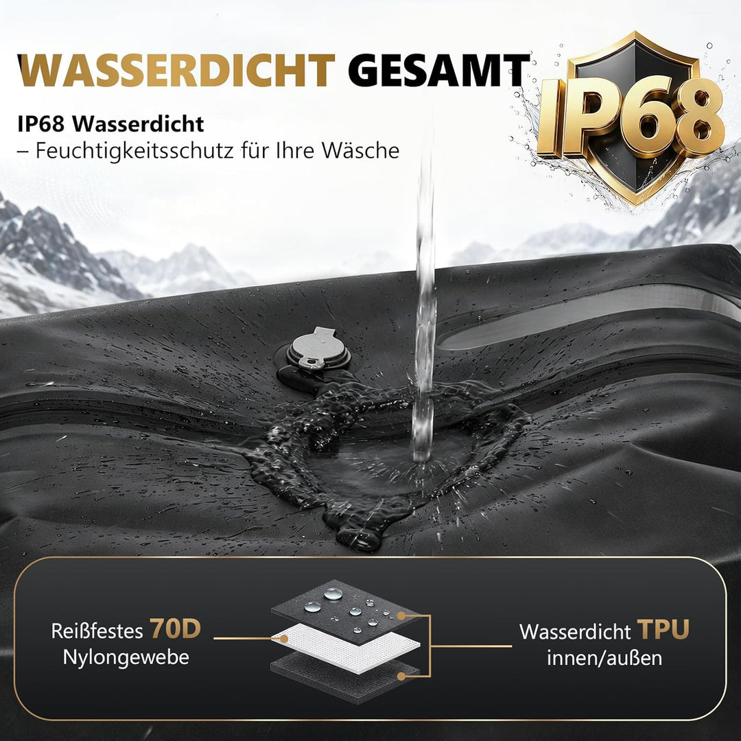 Accenter Vakuumbeutel für Kleidung Reise,IP68-Wasserdichte Aufbewahrungstasche, Wiederverwendbarer K