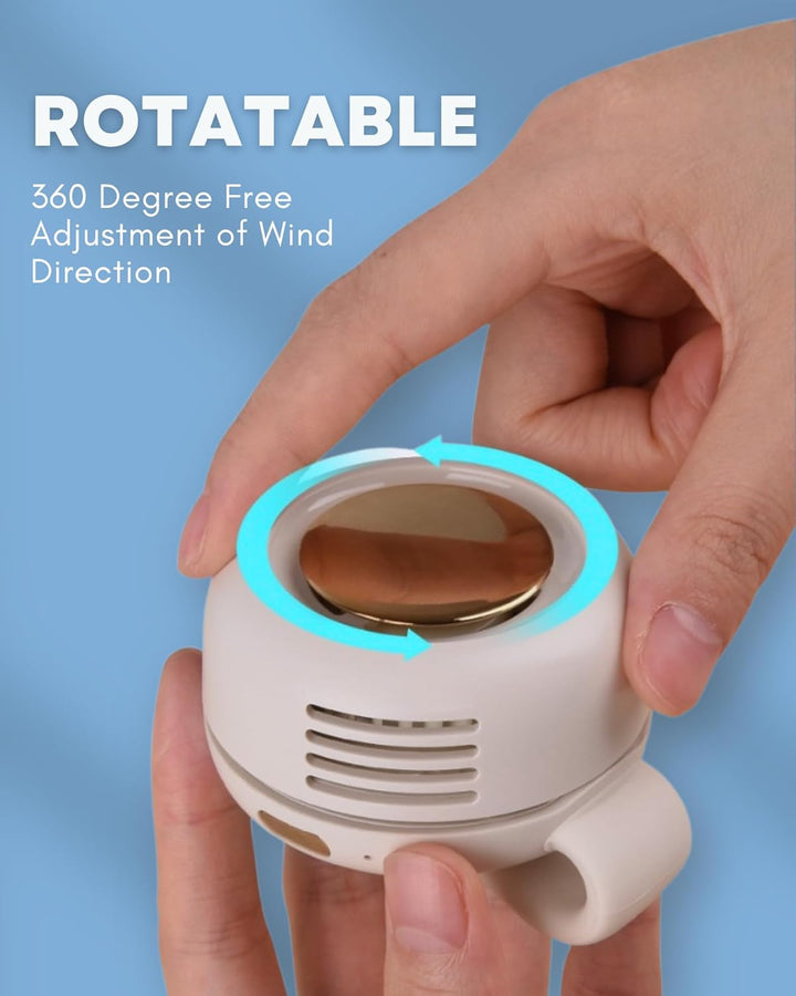 Clip Ventilator Klein, Tragbarer Mini Ventilator Leise, 2025 Neu Handventilator Akku Aufladbar, Hüft