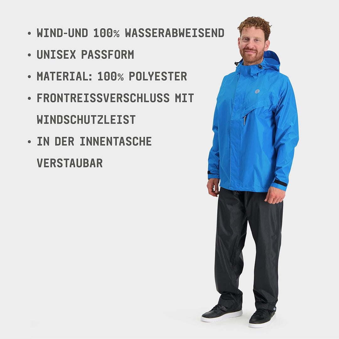 AGU Essential Passat Regenanzug, Regenkleidung Fahrrad Herren &amp; Damen, Wasserdicht &amp; Reflektierend,