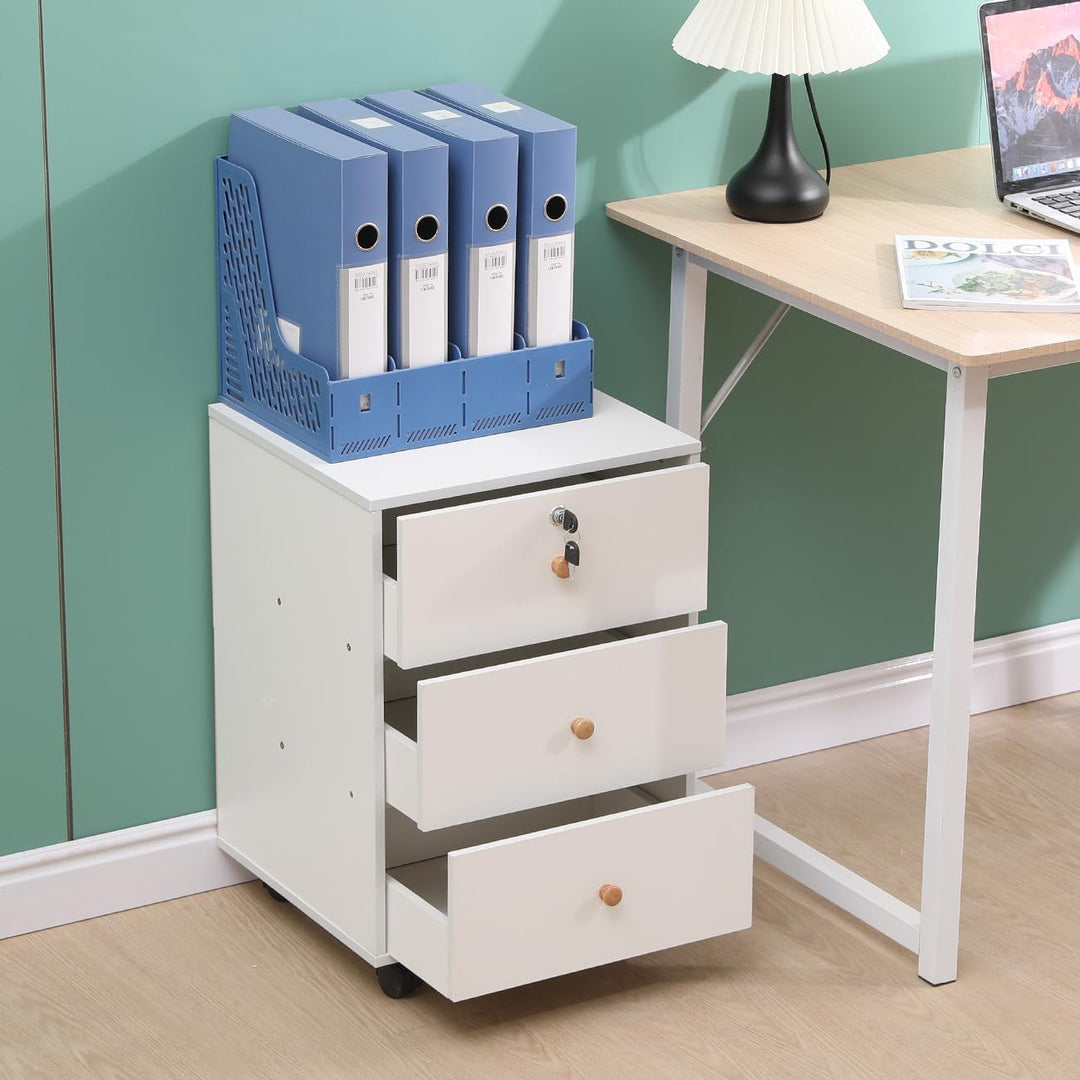 Kleiner mobiler Aktenschrank, Heimbüro, unter Schreibtischschubladen, Aktenaufbewahrung, Bürosockel,