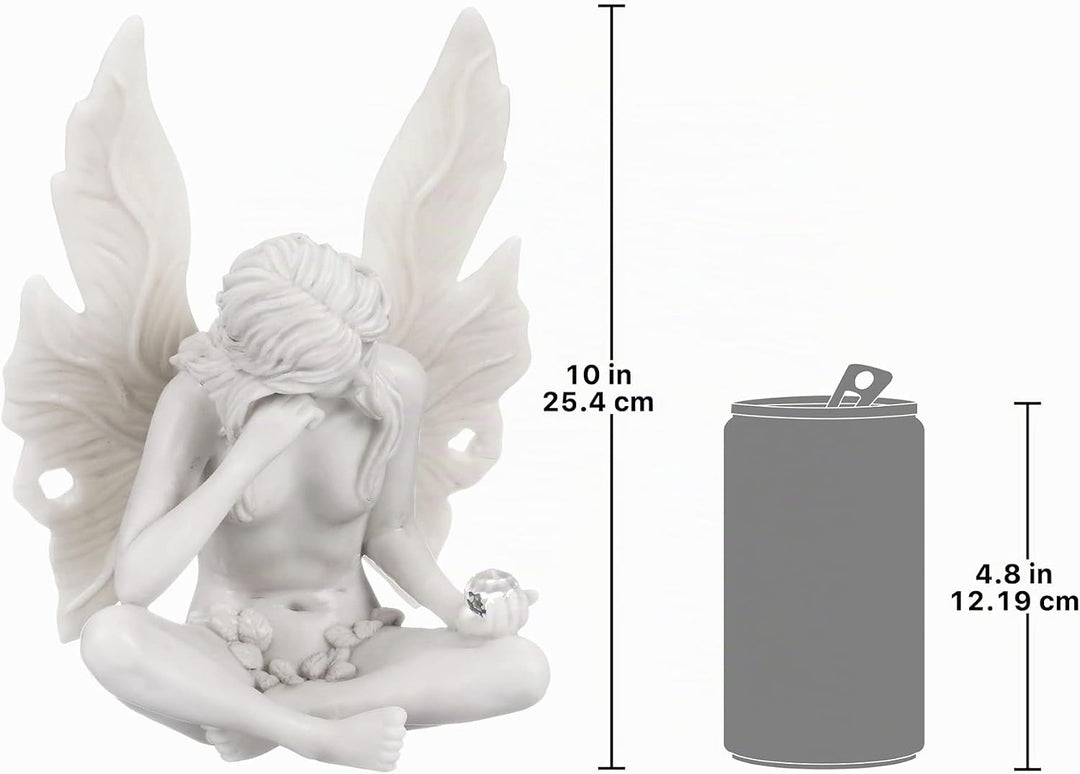 Design Toscano Feenfigur nach "The Secret Garden Fairies", elfenbein, Masse: 15 x 19 x 25,5 cm starr