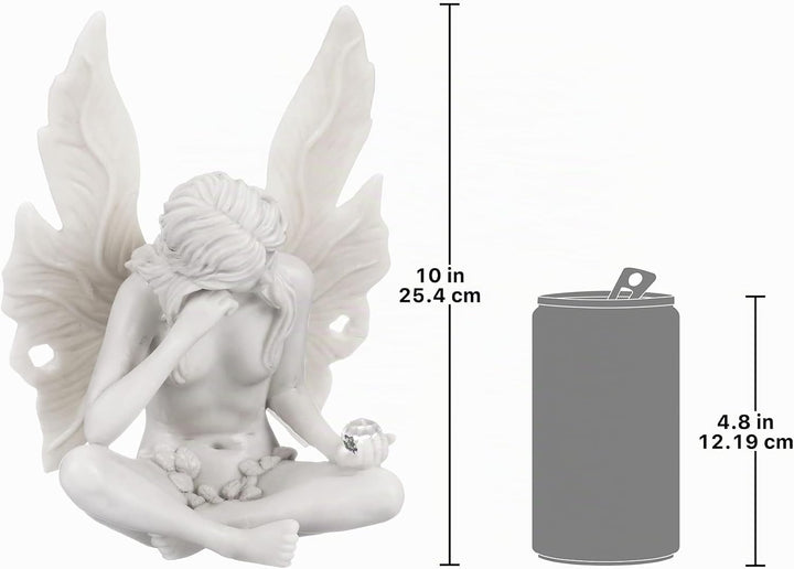 Design Toscano Feenfigur nach "The Secret Garden Fairies", elfenbein, Masse: 15 x 19 x 25,5 cm starr