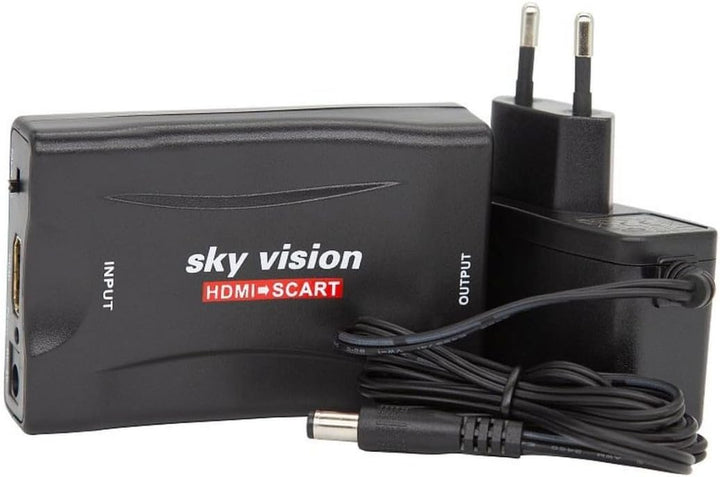 Sky Vision HDMI auf SCART Konverter, Wandler, SCART Adapter 1080P 60Hz HD für DVD, Blu-Ray, PS4, PS3