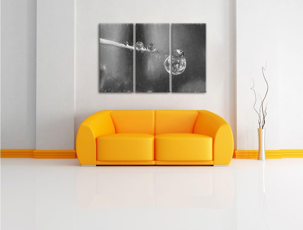 Pixxprint Marienkäfer als Leinwandbild/Grösse: 3 Teilig (120x80) cm/Wandbild/Kunstdruck/fertig bespa