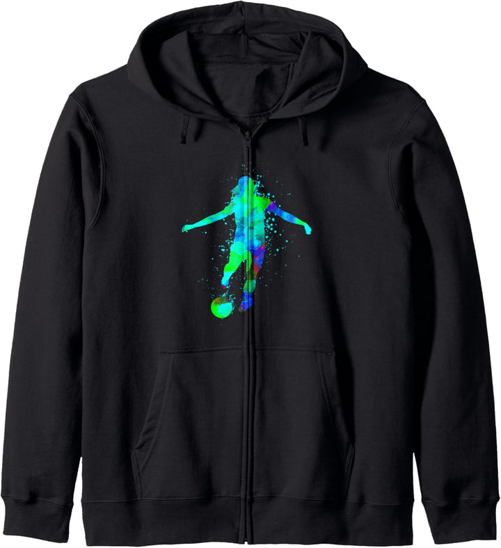 Batik design Frauenfussball oder Fussball Kapuzenjacke