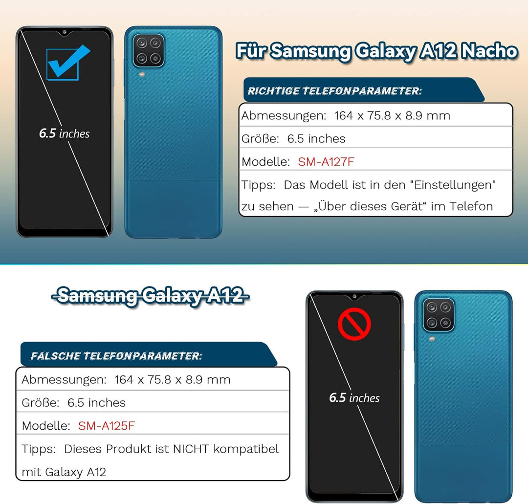 RongZy für Samsung Galaxy A12s/A12 Nacho A127F LCD Bildschirmersatz für A127F/DSN/A127F/DS/A127M Tou
