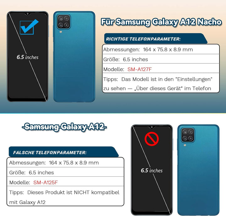 RongZy für Samsung Galaxy A12s/A12 Nacho A127F LCD Bildschirmersatz für A127F/DSN/A127F/DS/A127M Tou