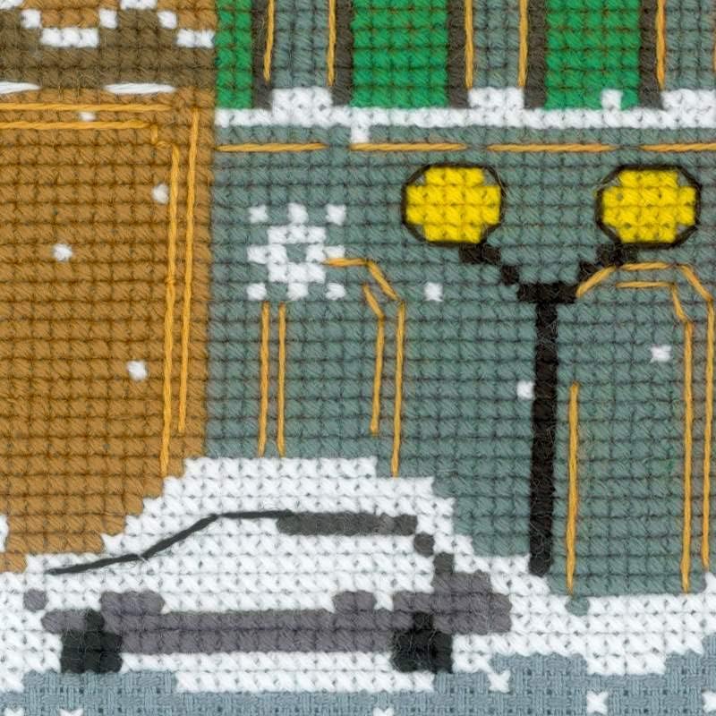 RIOLIS Weihnachtsstadt Kreuzstich-Set, Baumwolle, Mehrfarbig, 60 x 21 x 0.1 cm