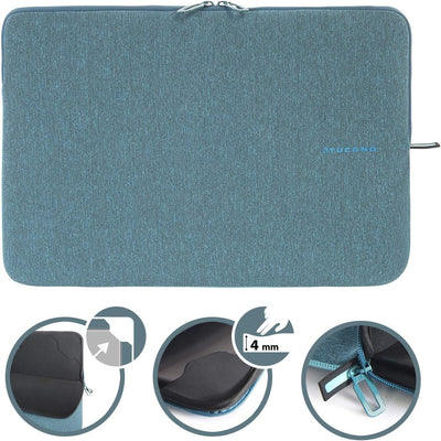 Tucano BFM1516-Z Second Skin Melange Neopren Notebook Sleeve, 38,1-40,64 cm (15-16 Zoll) hellblau