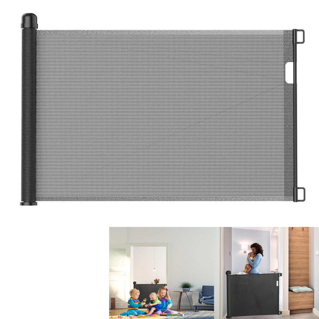 YRHome Türschutzgitter Rollo Treppenschutzrollo 0-150cm Türgitter Treppenschutzgitter Einziehbares T