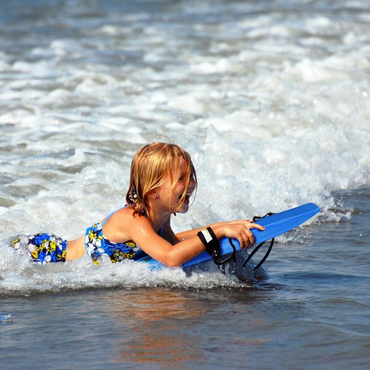 DREAMADE Bodyboard mit 90 cm Sicherheitsleine, bis zu 85kg belastbar, Surfbrett aus XPE & HDPE &EPS,