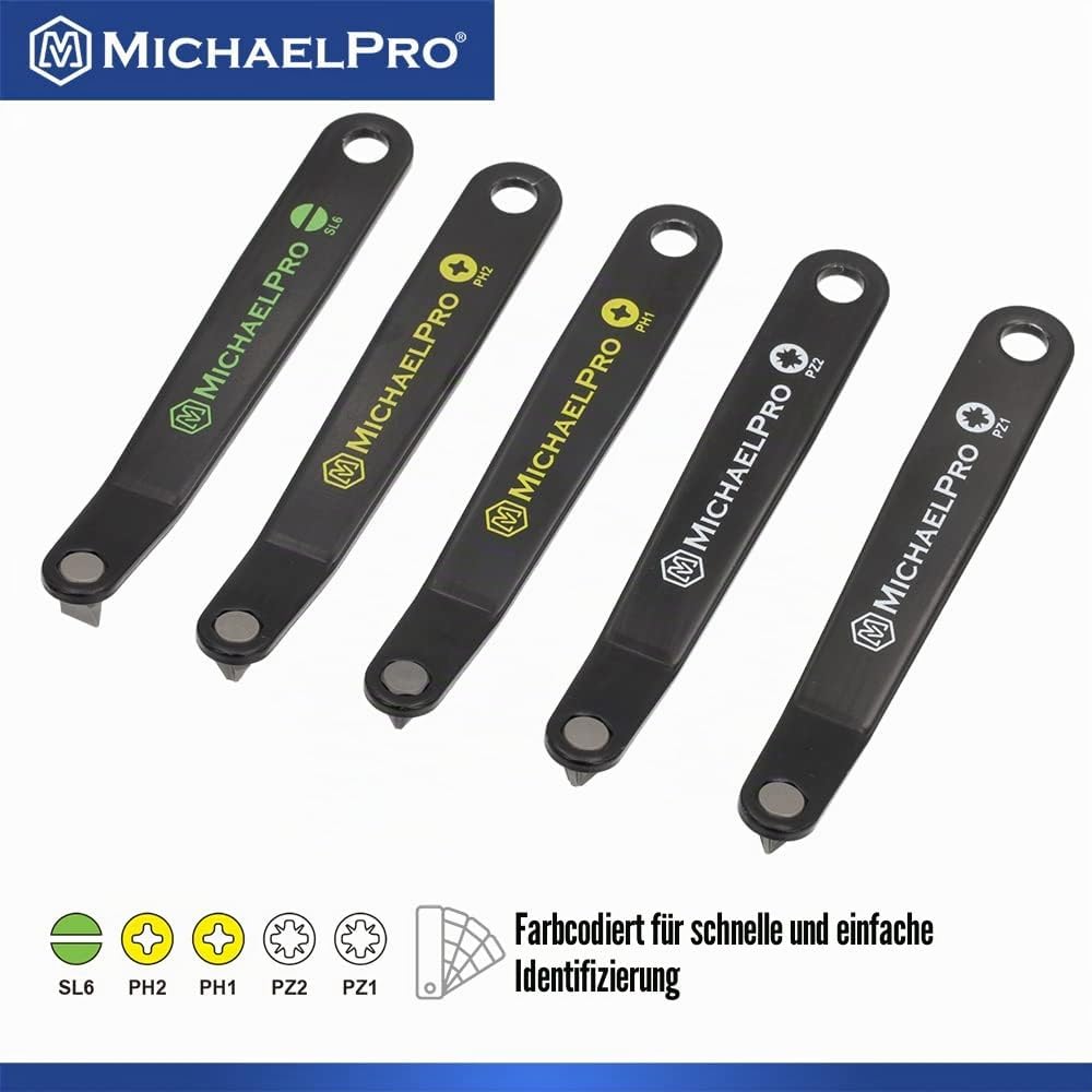 MichaelPro MP002028 Ultra Low Profile Offset Screwdriver Set Slim Profile Angle Screwdriver Phillips