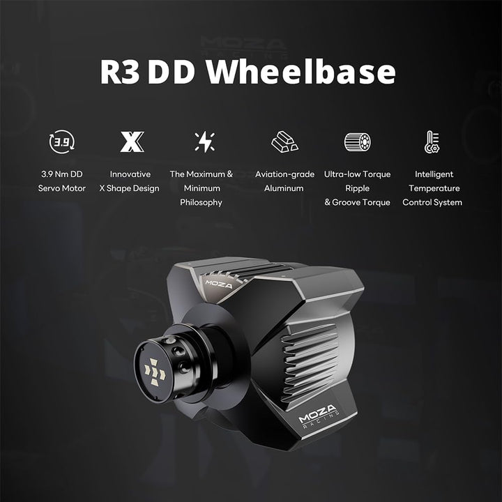 MOZA R3 Bundle Lenkrad Simulator PC mit Direktantrieb Basis 3,9 Nm, Lenkrad Xbox Series X | S und Xb