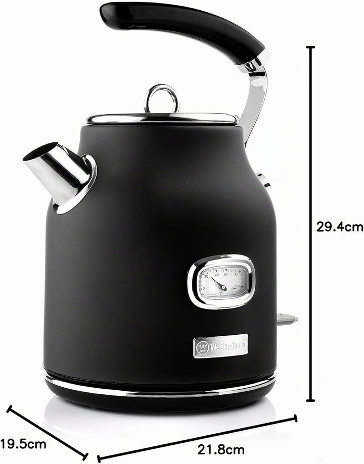 Westinghouse Retro-Wasserkocher, 1,7 L, elektrischer Wasserkocher, BPA-frei, mit Kalkfilter, 2200 W,
