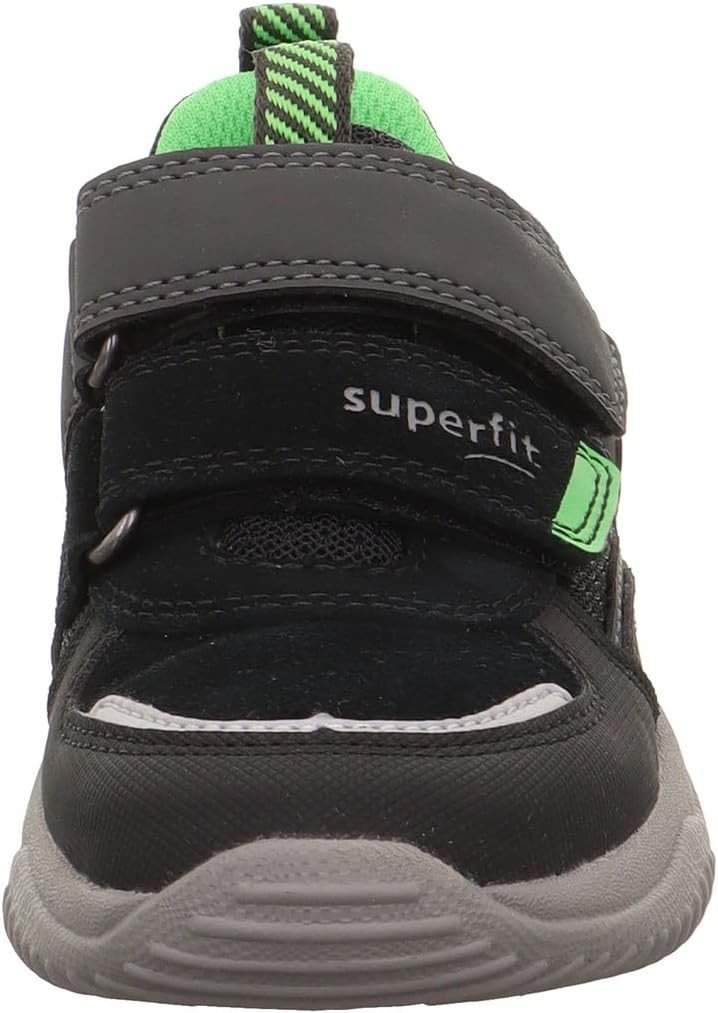 Superfit Mädchen Storm Sneaker 27 EU Schmal Schwarz Grün 0000, 27 EU Schmal Schwarz Grün 0000