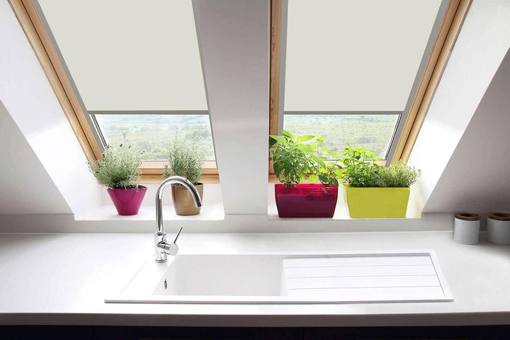 Dachfensterrollos für Velux Dachfenster Verdunkelungsrollo Fenster Code F06 Creme F06 Cremefarben, F