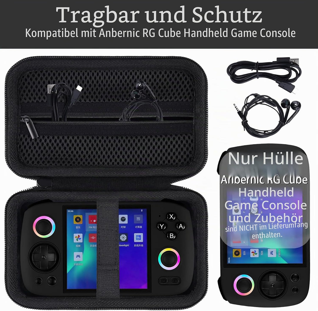 Khanka Hartschalenetui für Handheld-Spielkonsole RG Cube, Aufbewahrungs- und Tragetasche für 3,95-Zo