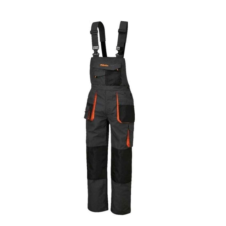 Beta Tools 78630900 Latzhose Easy Twill 180GR Grey TG.XS, Schwarz, XS mm