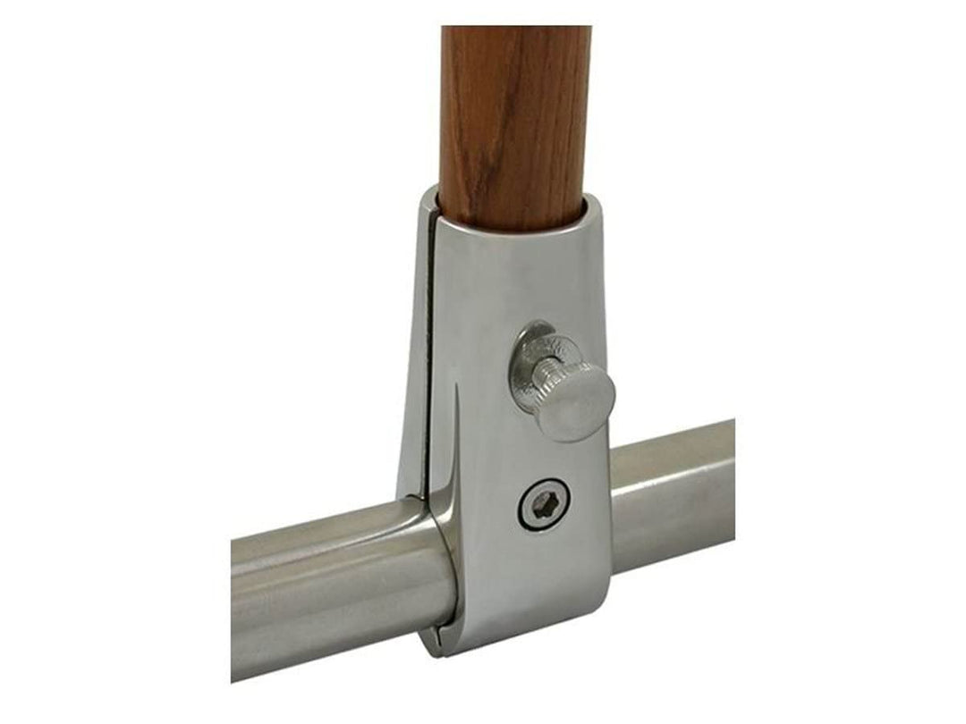 Flaggenstockfuss aus Edelstahl für Relingmontage