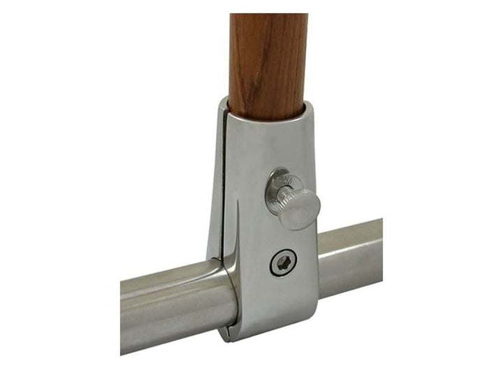 Flaggenstockfuss aus Edelstahl für Relingmontage