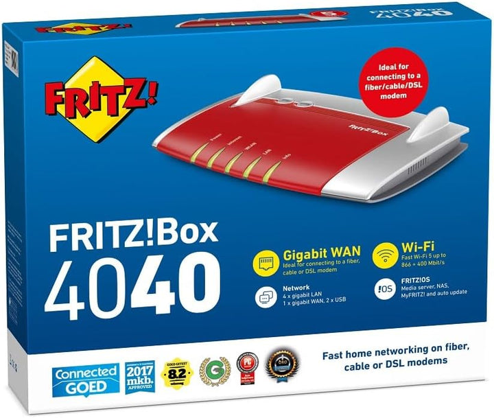 AVM FRITZ!Box 4040, WLAN Router, internationale Version Single, Single
