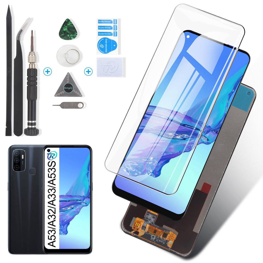 RongZy Kompatibel mit Oppo A53 / A32/A33 (2020)/A53S Ersatz Bildschirm LCD Display und Touchscreen-D