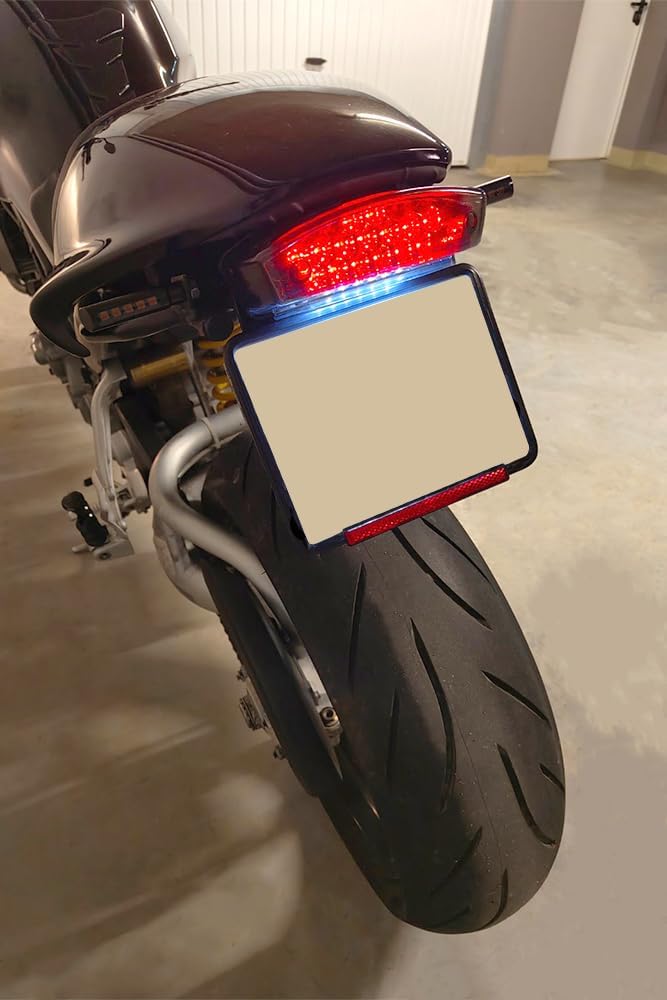 aVDB-moto LED-Bremslicht mit integriertem Blinker kompatibel mit Ducati Monster (Getönt), Getönt