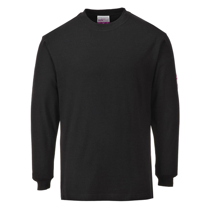 Portwest FR11 - FR antiestático de la camiseta, color Negro, talla Large L Schwarz, L Schwarz