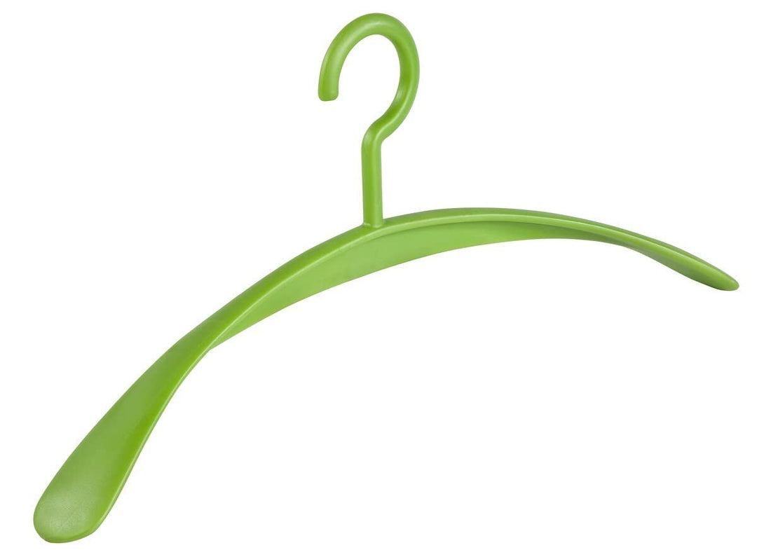 6 Stück Kleiderbügel Garderobenbügel Wing grün - 45 cm breit - breite Schulterauflagen - Kuststoffkl