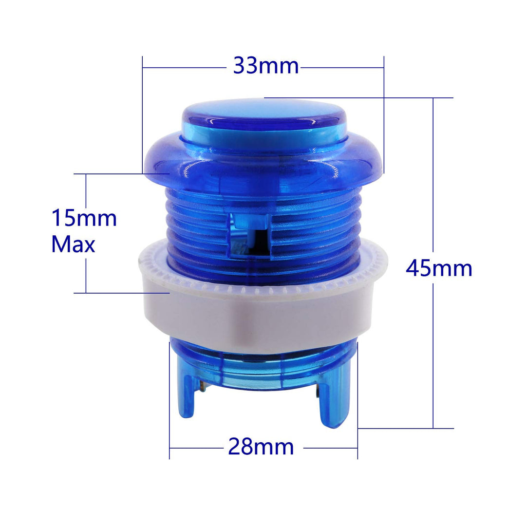 SJ@JX Arcade 2 Player Game Controller Stick DIY Kit LED Buttons MX Microswitch 8 Way Joystick USB En